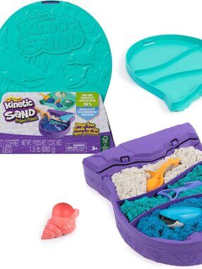 Kinetic Sand Project Planet Deep Sea 24oz Sensory Sand Sea Creature Tools
